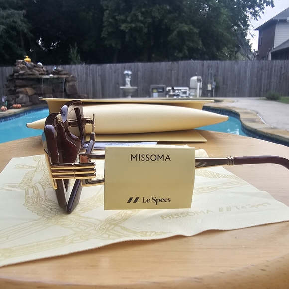 NWT LE SPECS X MISSOMA Orion Ridge LMI2231728 Burgundy Square Sunglasses - Picture 10 of 12